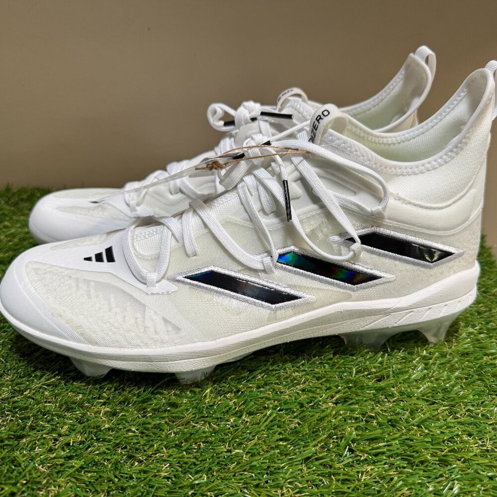 Adidas Adizero Afterburner 9 NWV TPU White Baseball Cleats ID1668 Men’s NEW